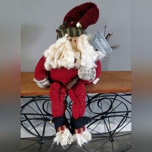 Festive Red Santa Plush Decoration